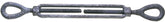 BARON 15-1/2X6 Turnbuckle, 2200 lb Working Load, 1/2 in Thread, Eye, Eye, 6 in L Take-Up, Galvanized Steel